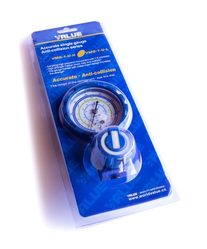 Slika MANOMETAR 1/1 - NISKI PRITISAK R404, R134, R410, R407  VMG-1-U-L EBL VALUE
