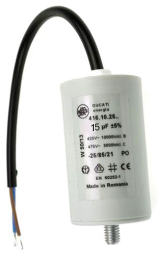 Slika KONDENZATOR SA KABLOM 15mf 475V DUCATI